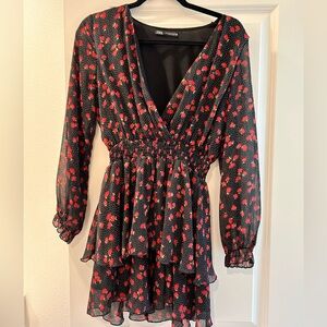 ZARA long sleeve mini dress